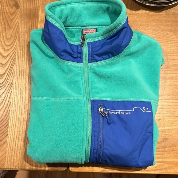 Vineyard Vines Mens Vest Fleece Full Zip Pockets Blue Size Xl - Picture 8 of 9